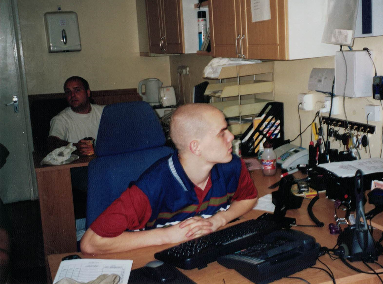 Les and David hard at work in the Flackwell Heath office - circa 2006