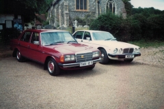 Taxis at Hughenden Church, High Wycombe - circa 1990