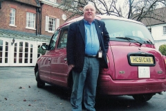 Ray with his HC51CAB London taxi at the Compleat Angler, Marlow - circa 2002