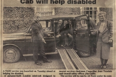 Wheelchair-accessible taxi introduced into service - circa 1991